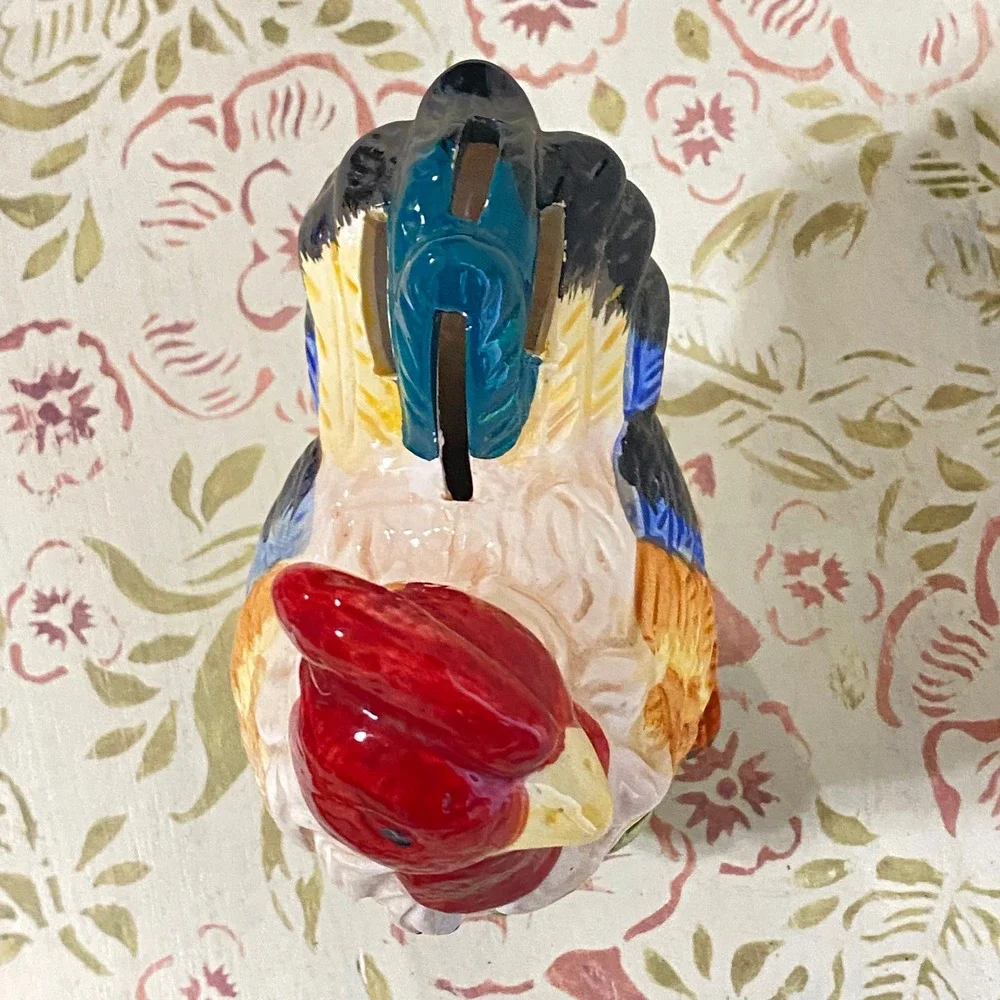 Rooster Bundle Alco Ceramic Small Utensil Holder 2 Resin Rooster Figurines VTG